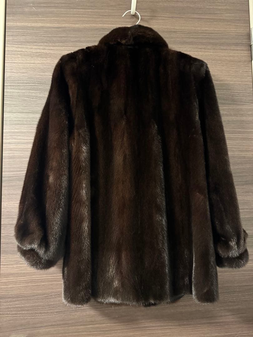 BLACKGLAMA ミンク 毛皮コート リアルファー ブラックグラマ