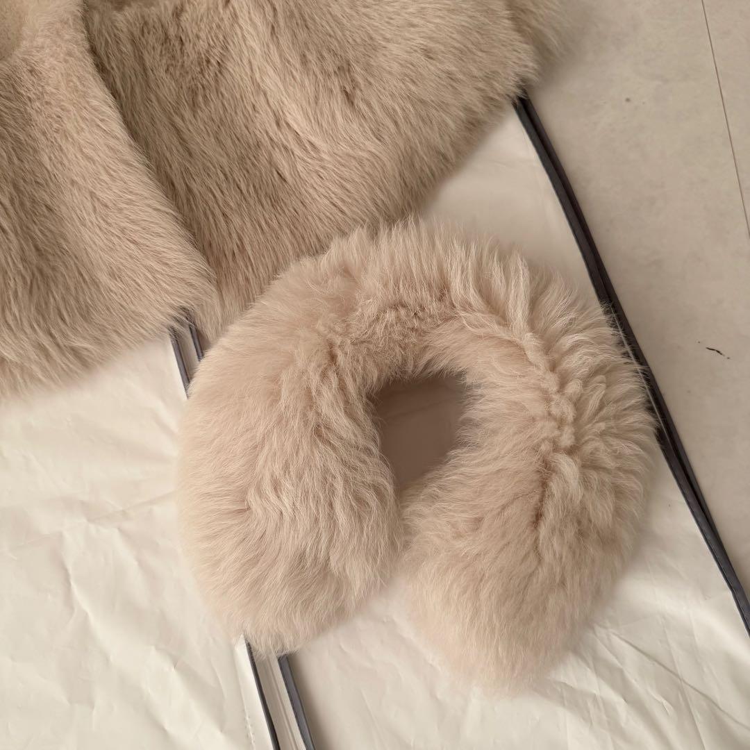 美品 ドゥロワー DRAWER ムートンコート 2way ジャケット36