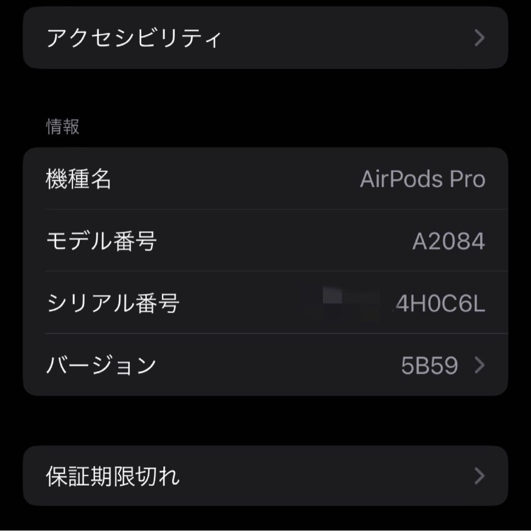 Apple AirPods Pro MWP22J/A ワイヤレスイヤフォン 中古