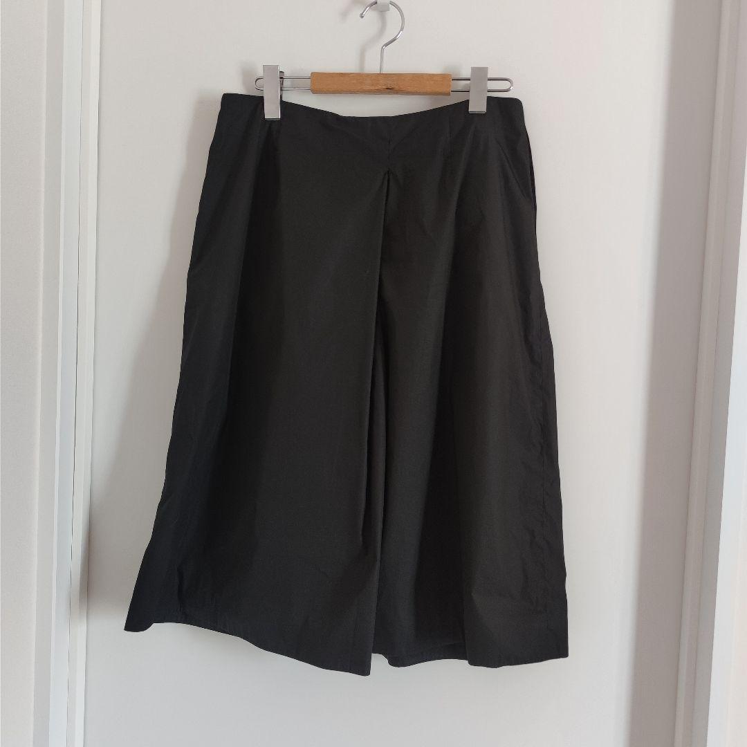 JIL SANDER コットンワイドショートパンツ 38 ブラック