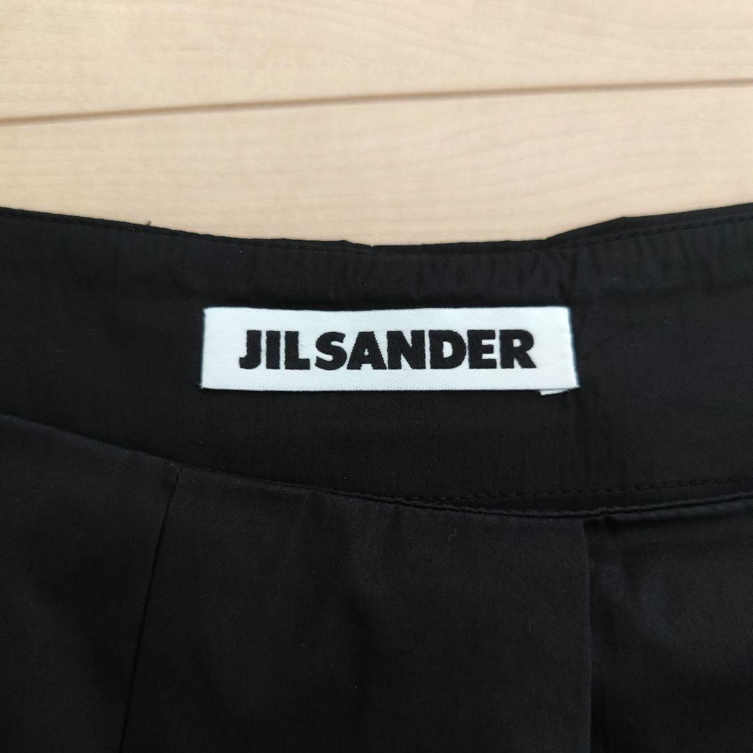 JIL SANDER コットンワイドショートパンツ 38 ブラック