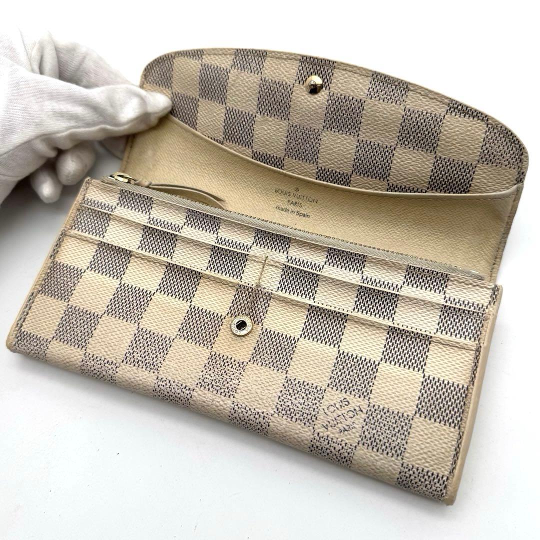 美品✨️ルイヴィトン　ダミエ　アズール　ポルトフォイユ　エミリー　長財布　財布