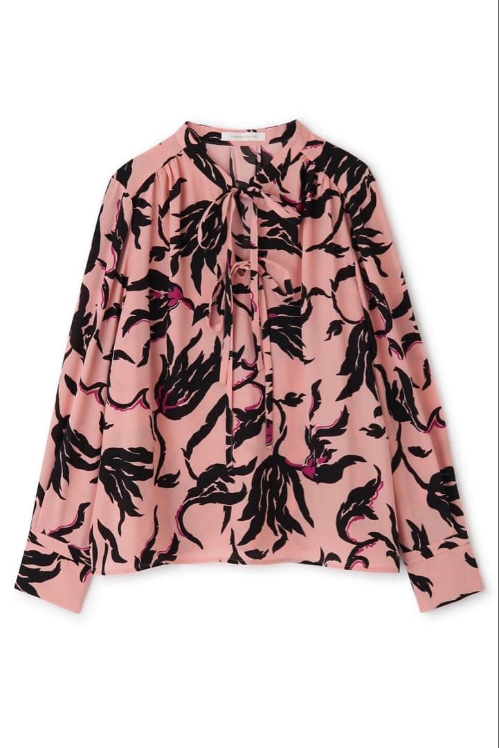 ピンキーアンドダイアン◆フラワープリントブラウス ピンク 38