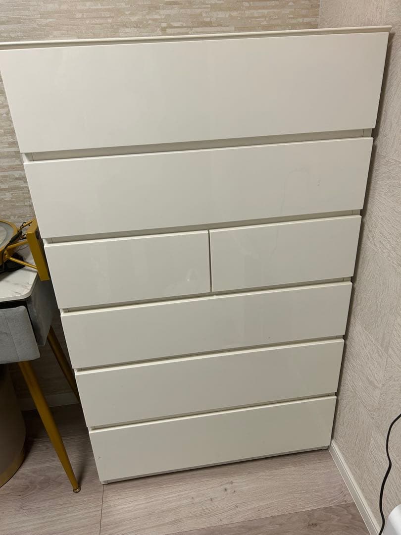 ニトリ　ホワイト チェスト6段