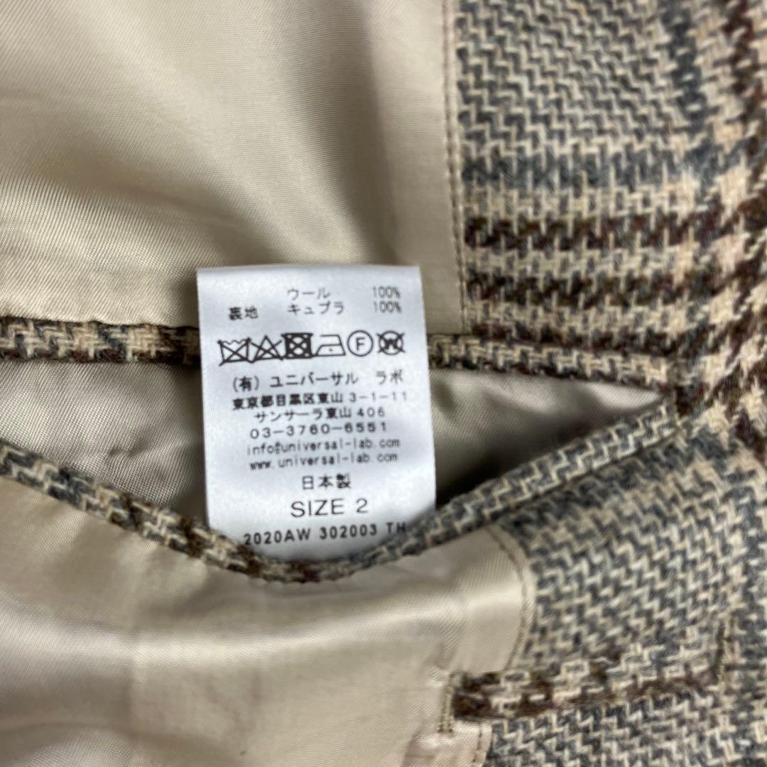 SOUTIENCOL スティアンコル グレンチェックジャケット マラリウス生地