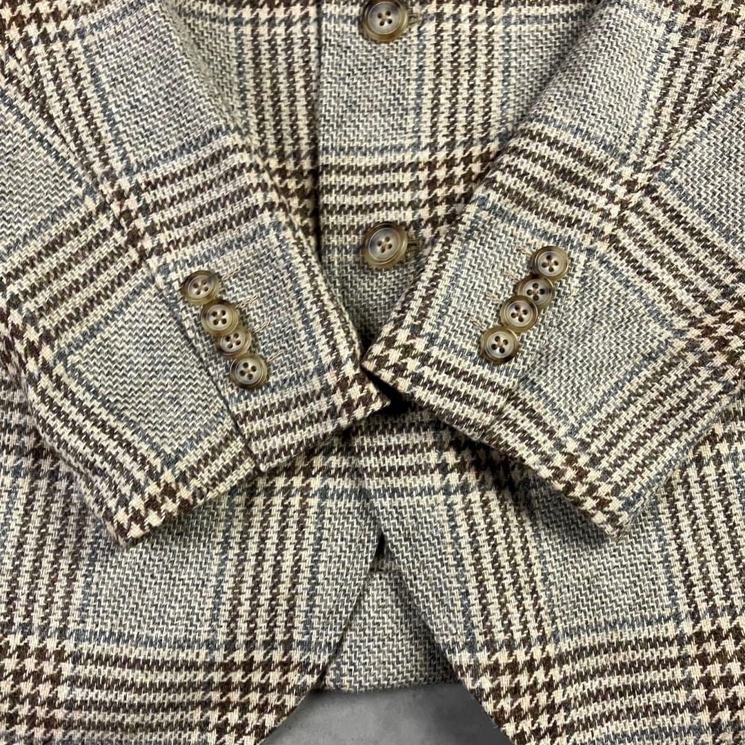 SOUTIENCOL スティアンコル グレンチェックジャケット マラリウス生地