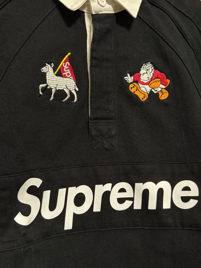 Supreme ブラック ラガーシャツ Mサイズ