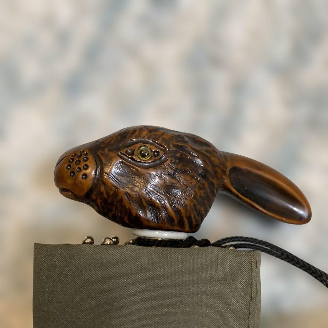 Guy de jean 折り畳み傘 雨/日傘兼用：ウサギ