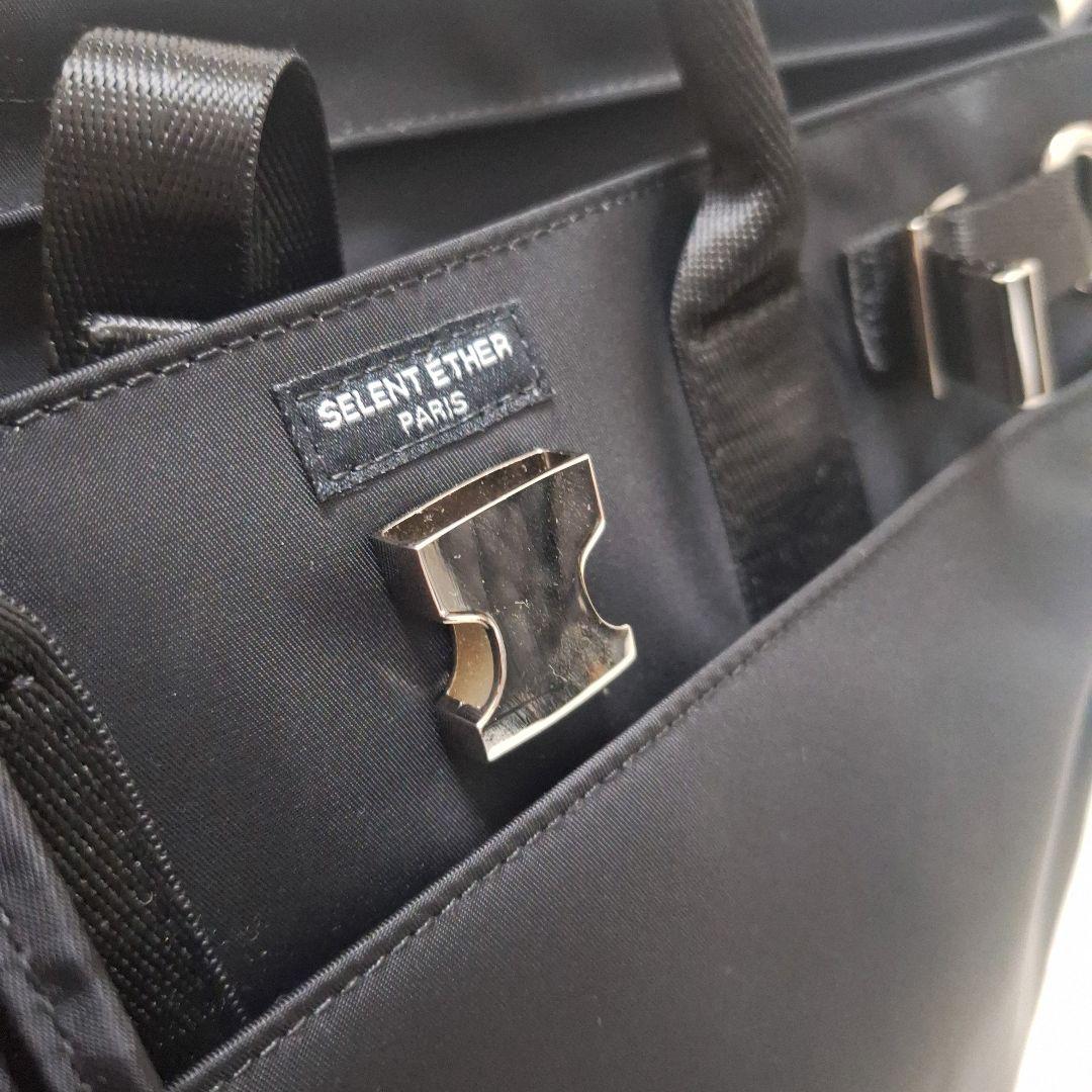 【美品】セレーンエーテル　ビジネスバッグ　3way ブラック✕シルバー金具　パリ