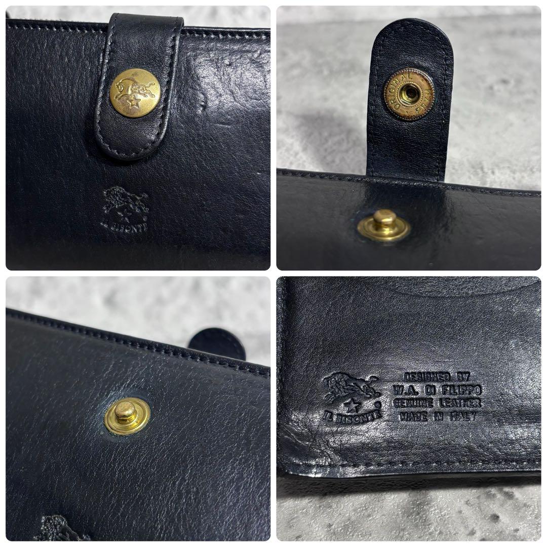 【Reee！】イルビゾンテ ロングウォレット 長財布 ブラック 黒