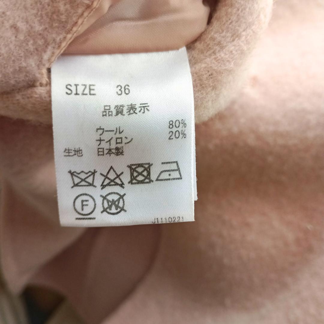 ひ*で様 Stola.ショートリバーコート ピンク 36サイズ