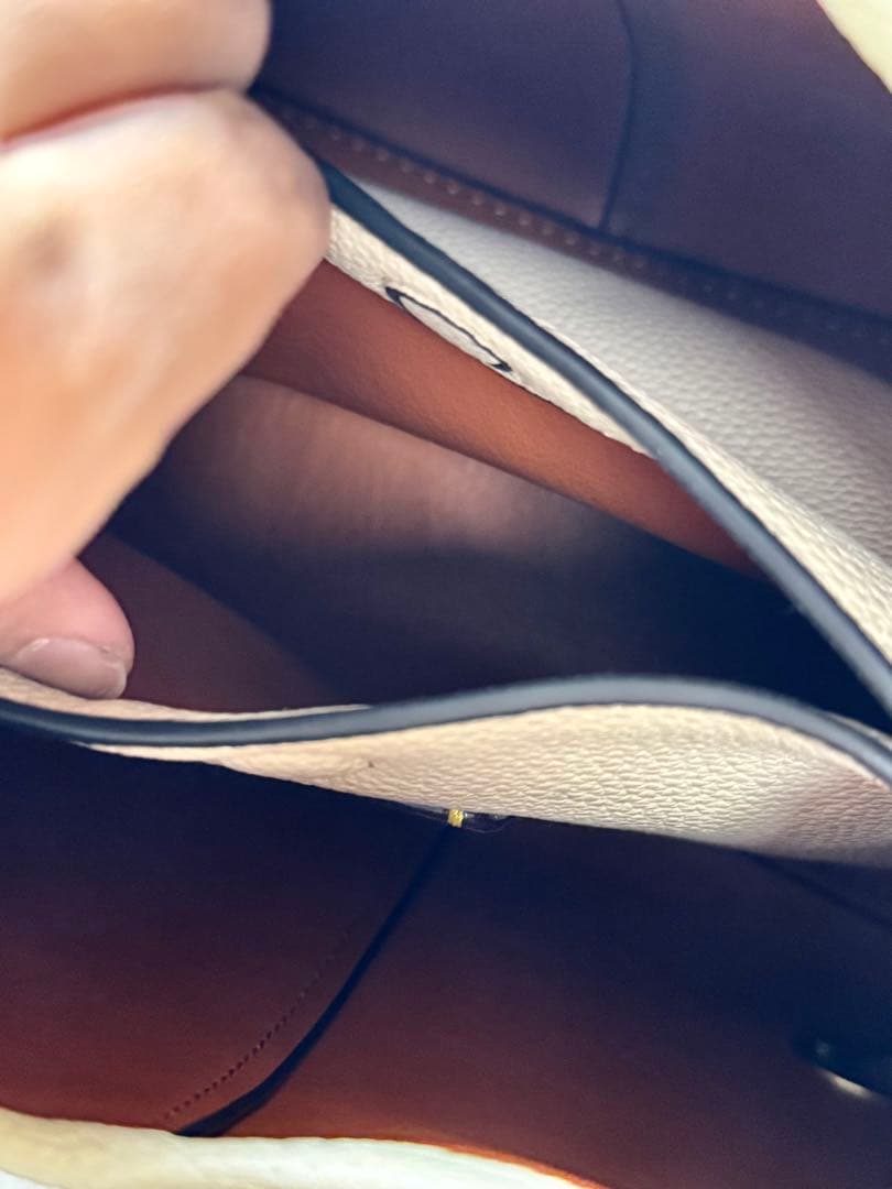 コーチ COACH 2way ハンドバッグ　ショルダーバッグ　アイボリーラナ23