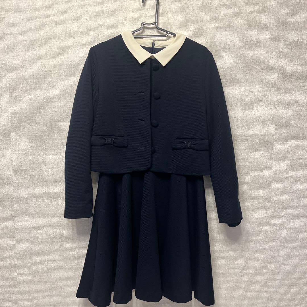 【美品】ポンポネットジュニア　160cm フォーマル セットアップ　卒服　面接