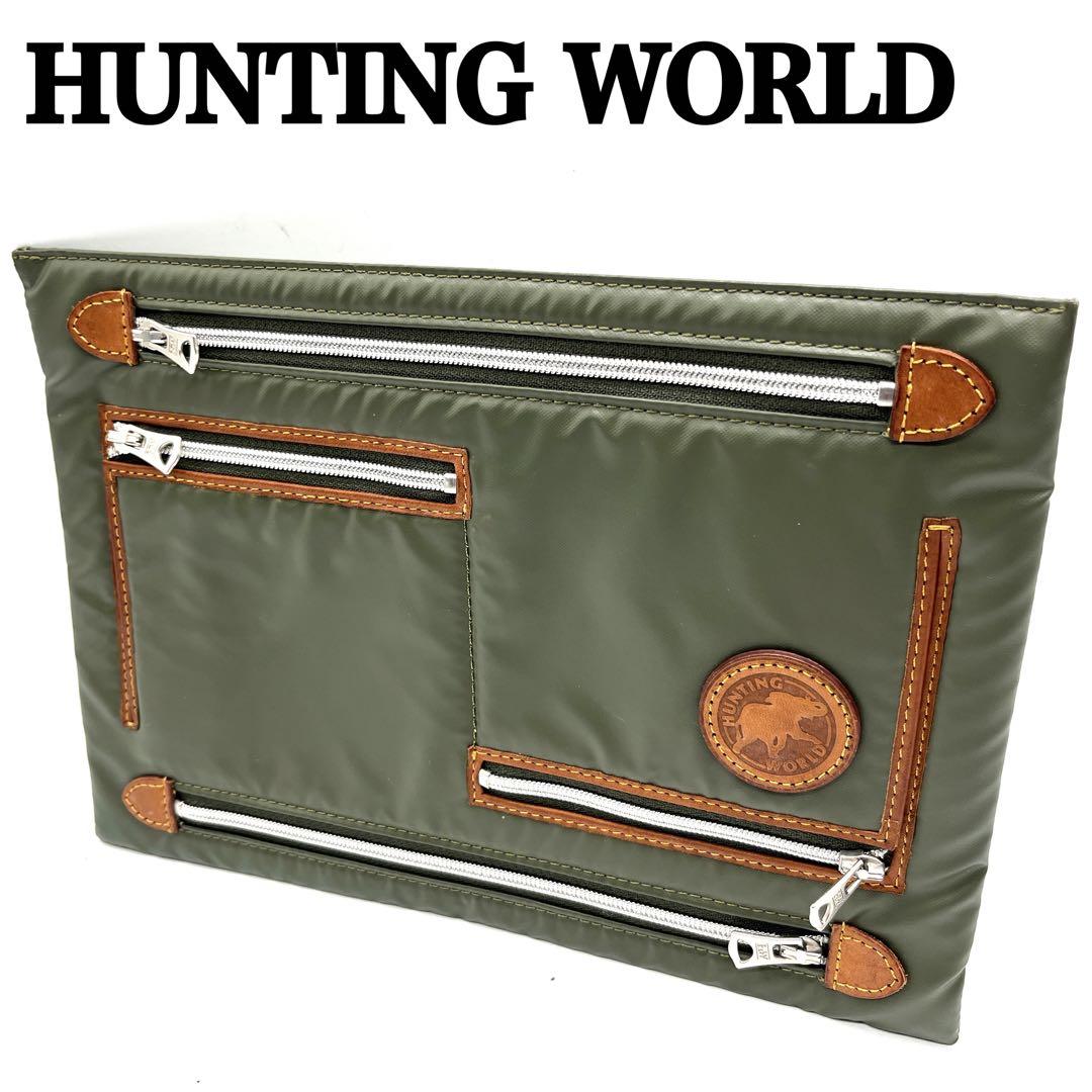 【未使用級 極美品 超希少】ハンティングワールド オフロードライン マルチポーチ