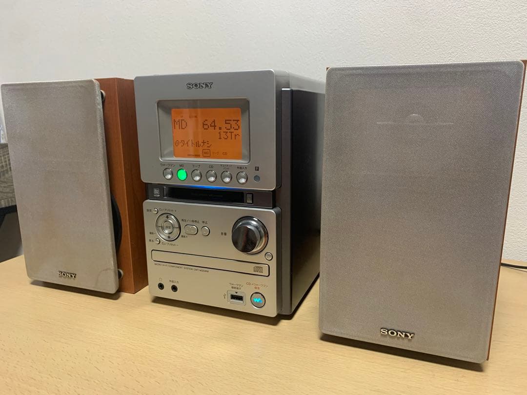 SONY MD搭載オールインワンコンポ CMT-M35WM リモコン付き
