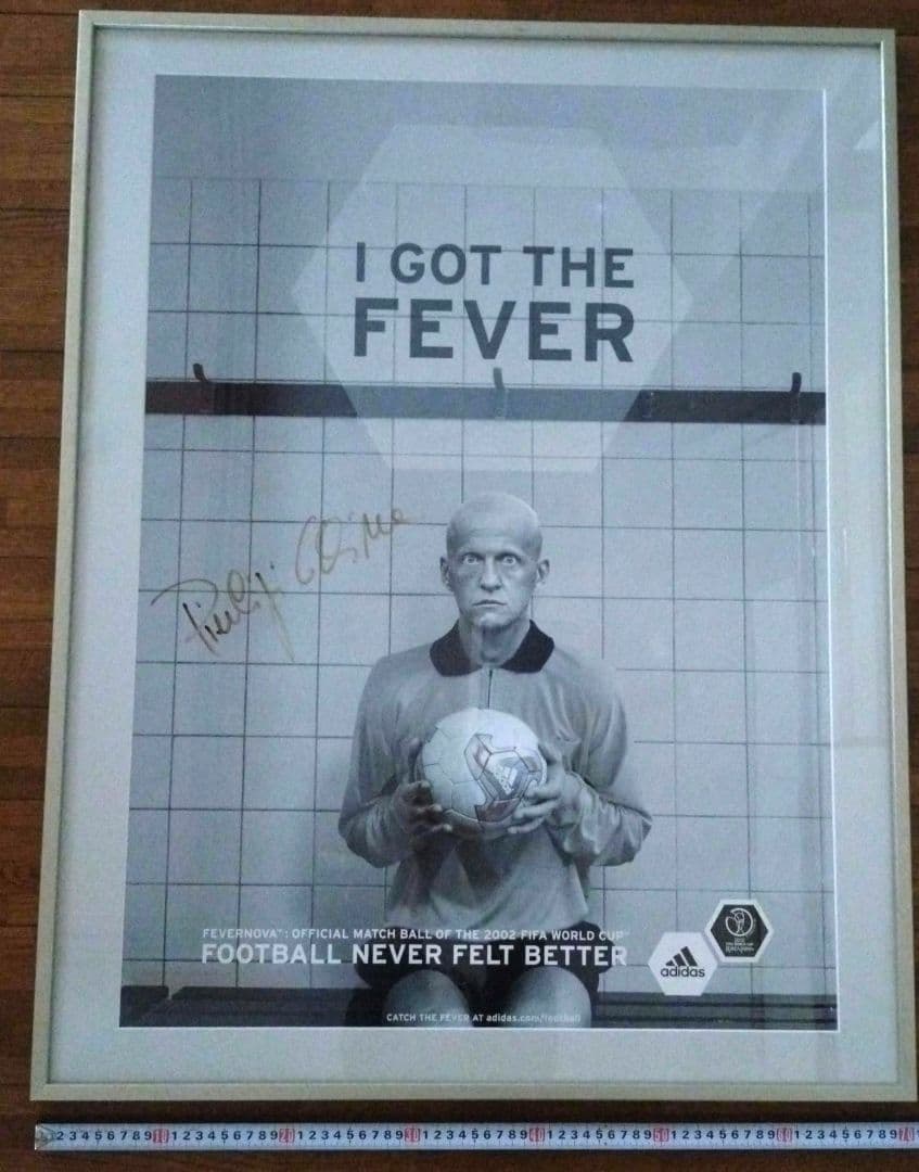 FIFA認定証付　コッリーナ　直筆サイン入り特大ポスター91cm特注額　最終価格