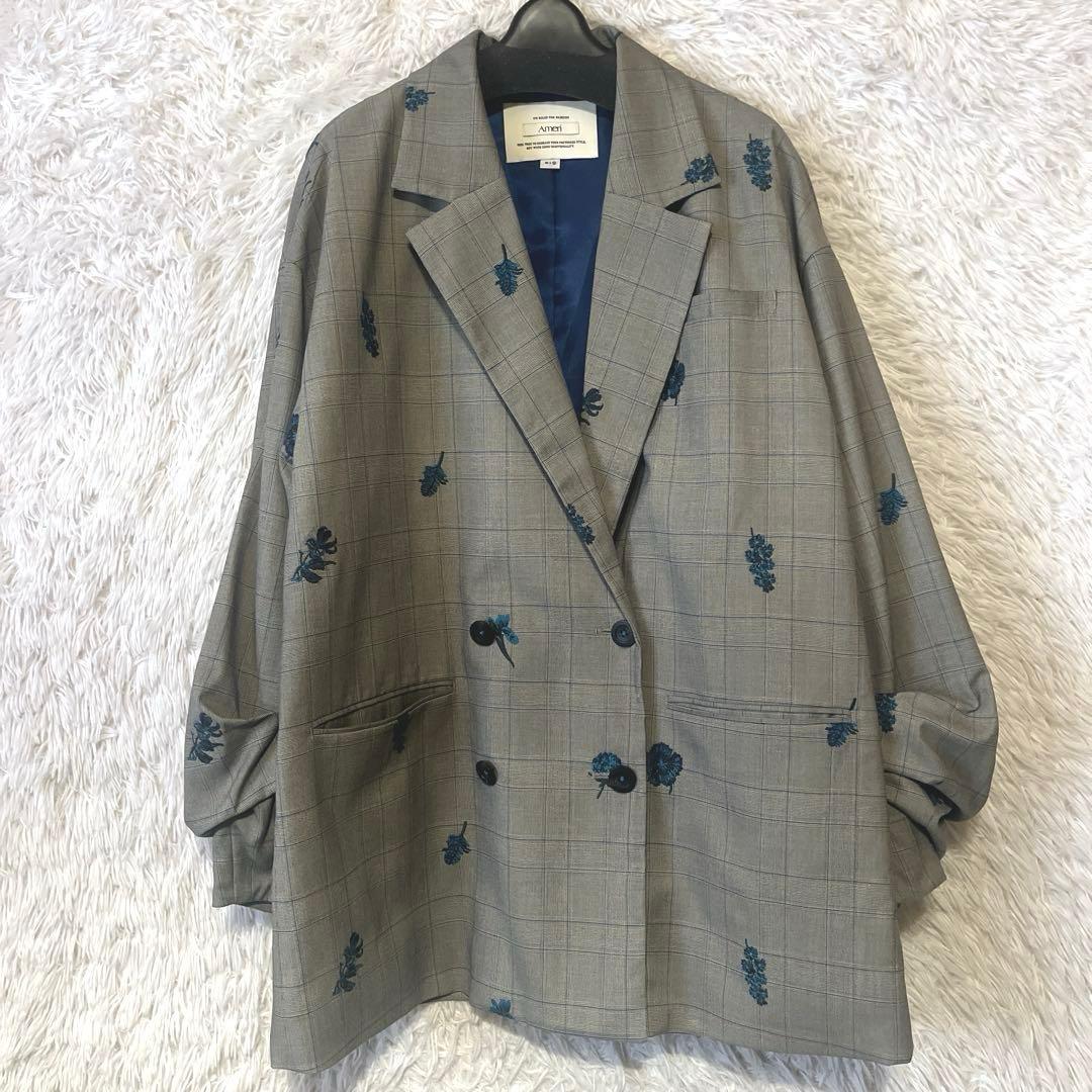 ジャケット・アウター Ameri CHECK FLOWER PAPA JACKET M