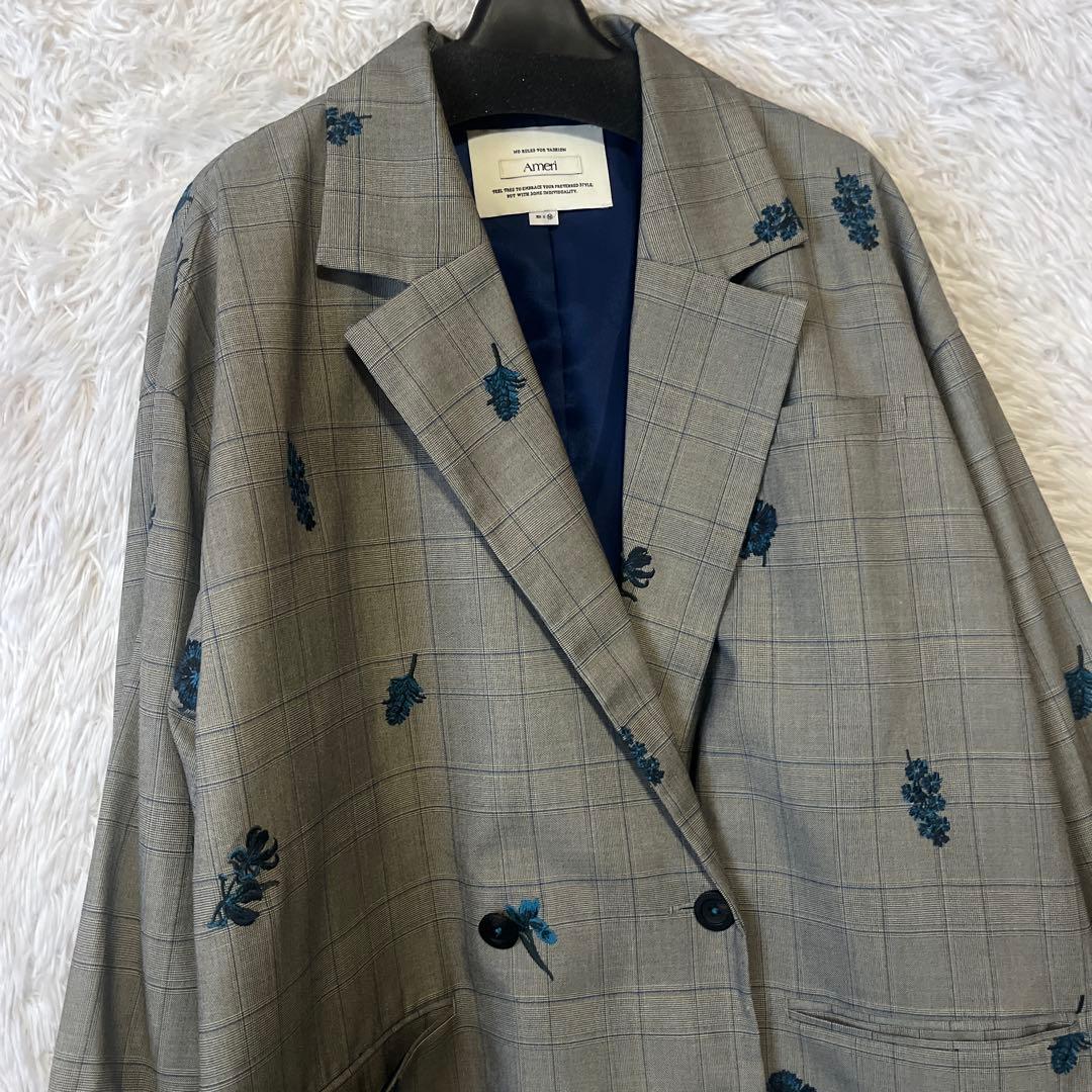 ジャケット・アウター Ameri CHECK FLOWER PAPA JACKET M