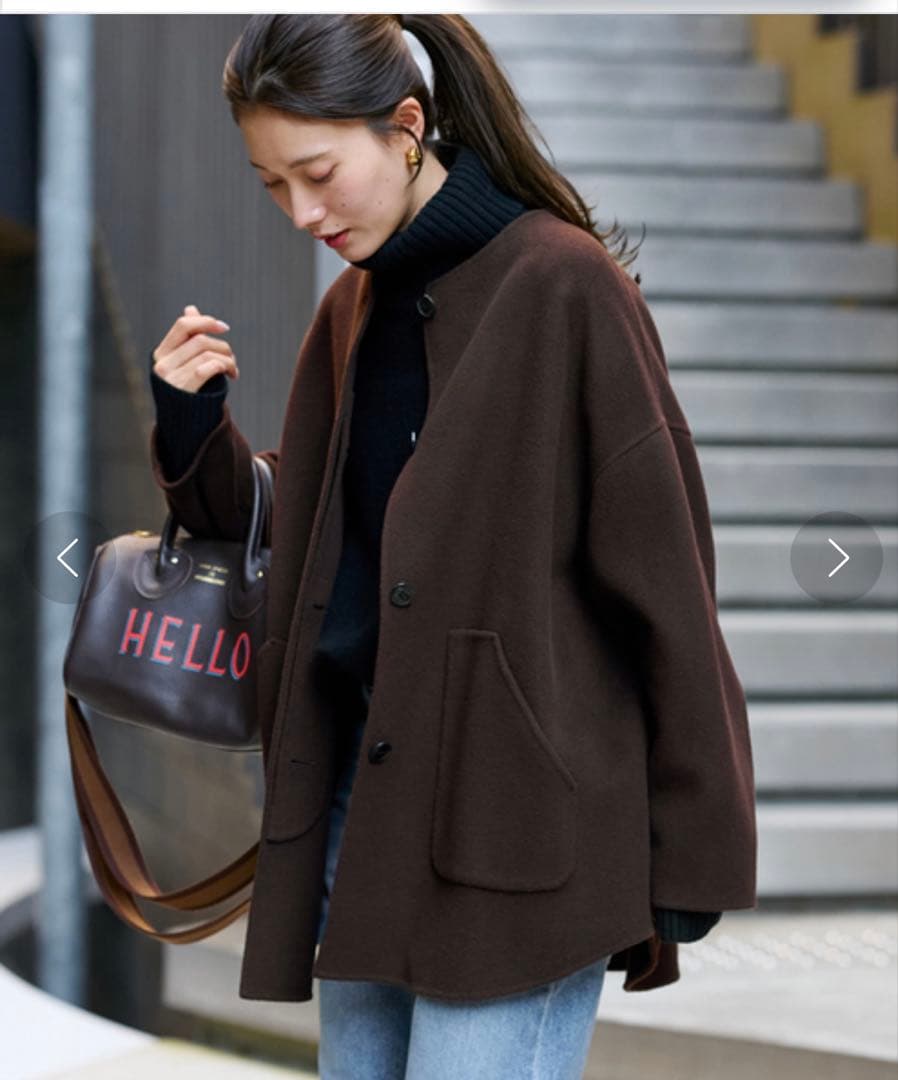 FRAMeWORK ハミルトンリバークルーネックコート