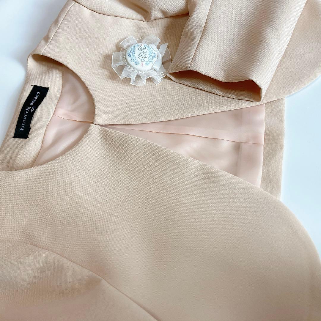 ヒロミチナカノ ベージュ×チェック セレモニー 入学 卒園 フォーマル