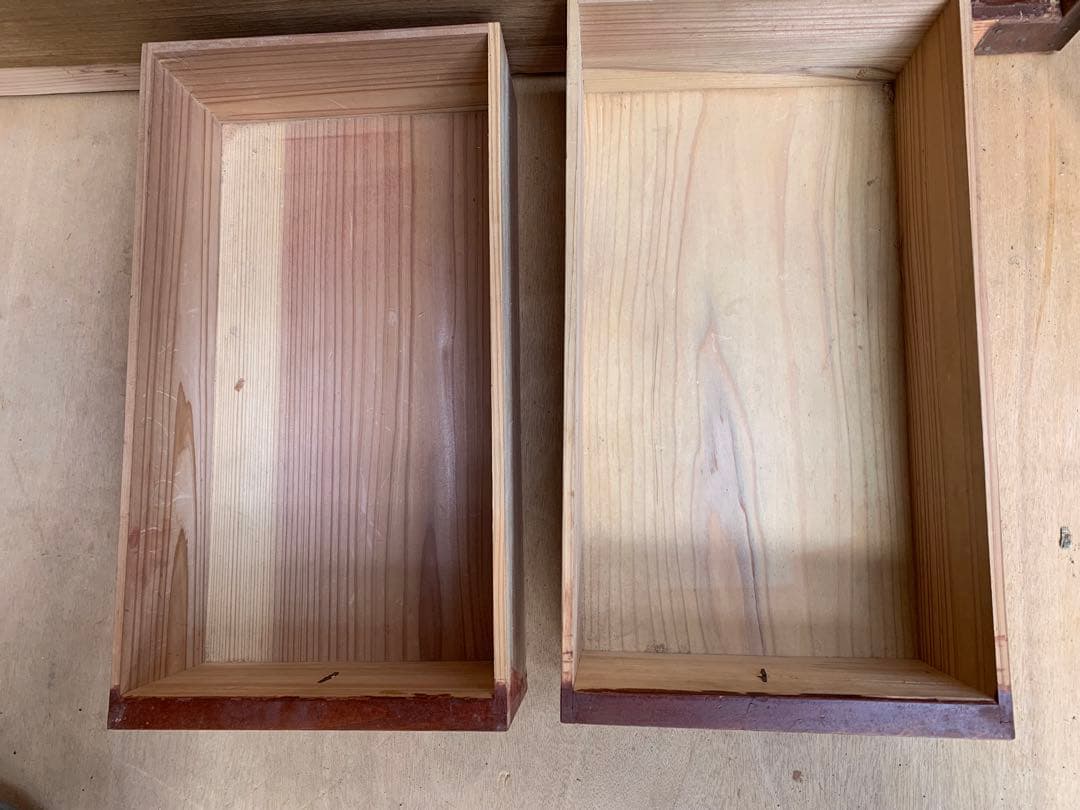 古い木味　二本松箪笥　引き出し2杯子引き出し2杯チェスト　古家具