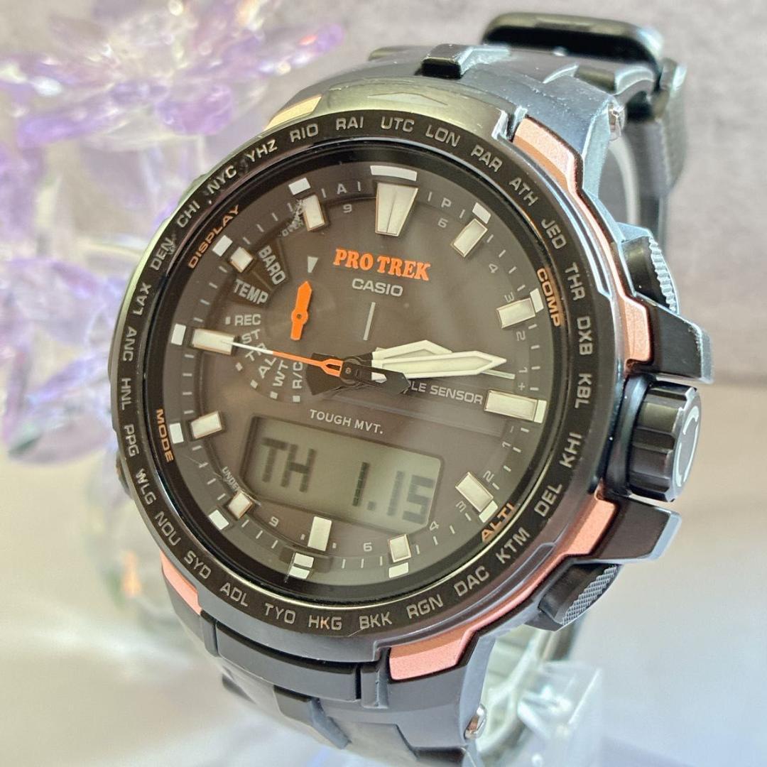 カシオ プロトレック 腕時計 ソーラー トリプルセンサー PRW-6100Y