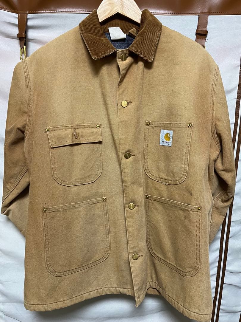 80sカーハートCarhartt フェードカバーオールブランケット　サイズ不明