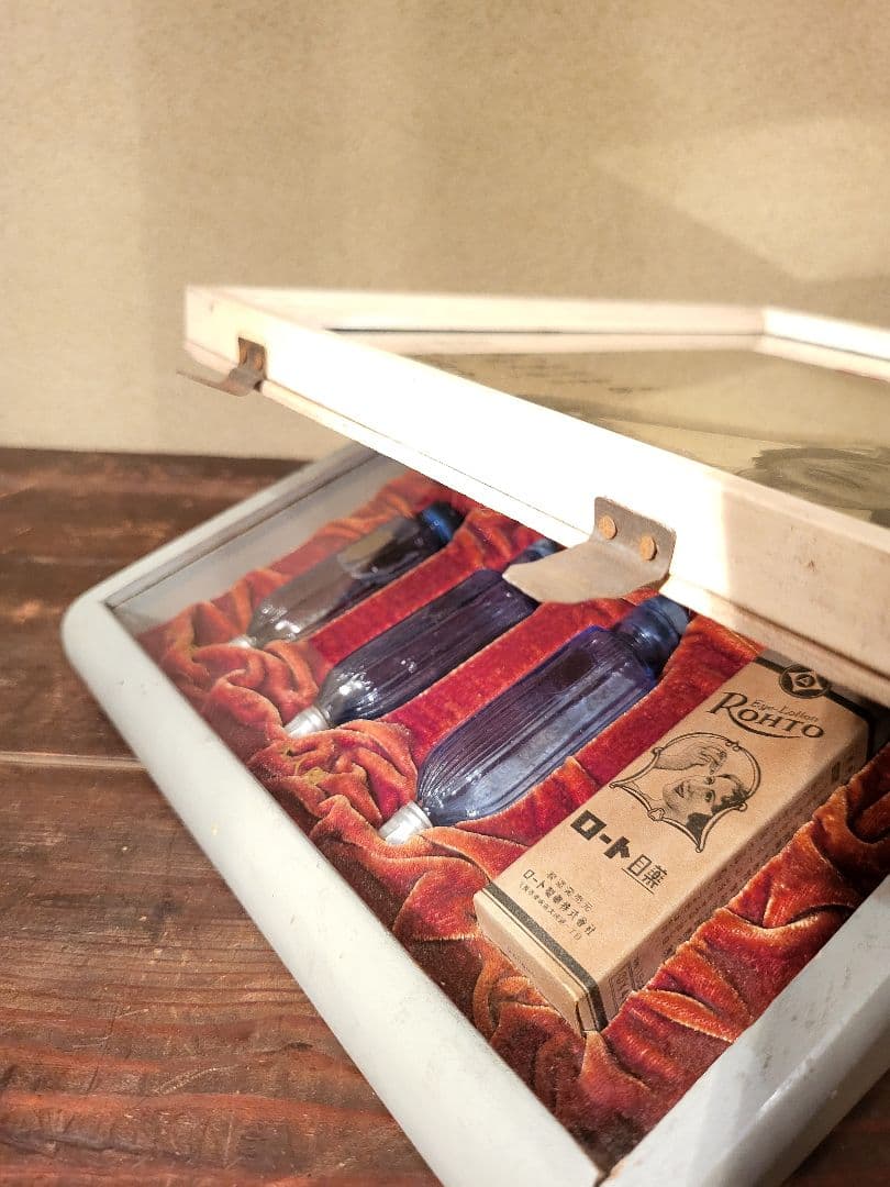 ロート 目薬　什器　店頭用　非売品　ガラスケース　ショーケース　アンティーク