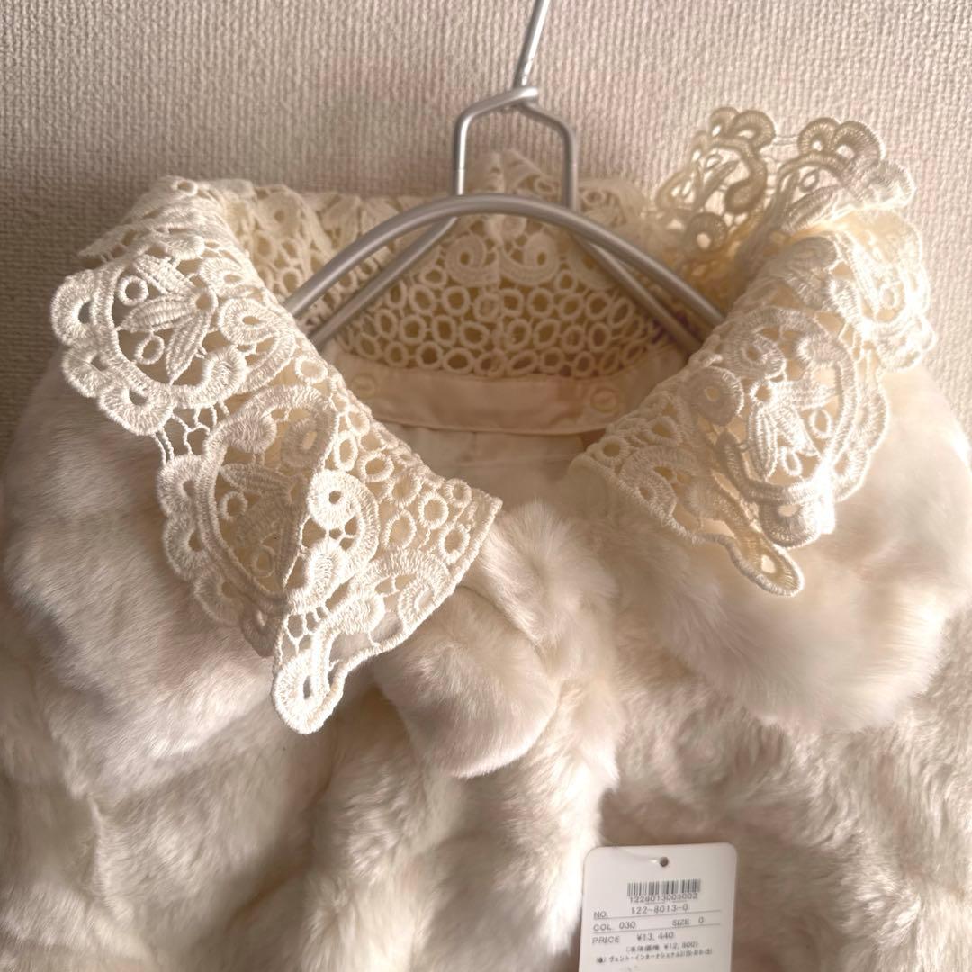 リズリサ フェイク ファー コートLIZ LISA レース ショート タグ付き