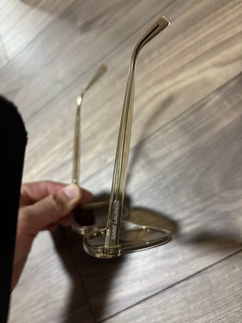 SAINT LAURENT サンローラン　クリアフレーム スクエアサングラス