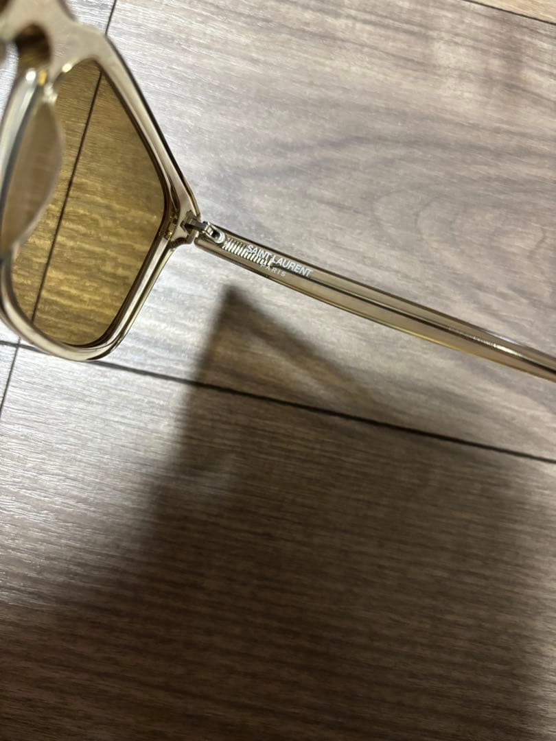 SAINT LAURENT サンローラン　クリアフレーム スクエアサングラス
