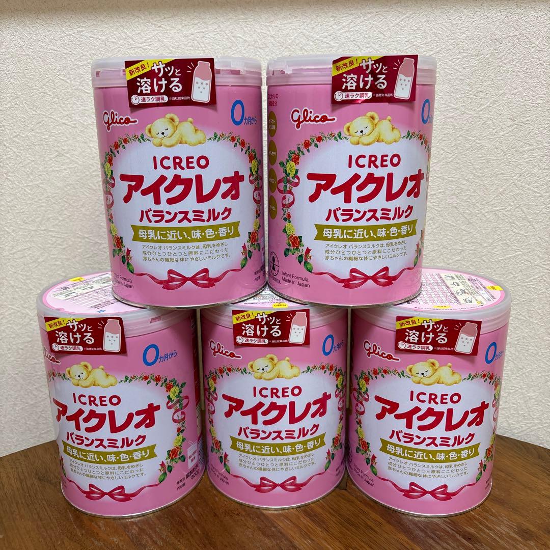 Glico アイクレオ バランスミルク 800g 5缶セット