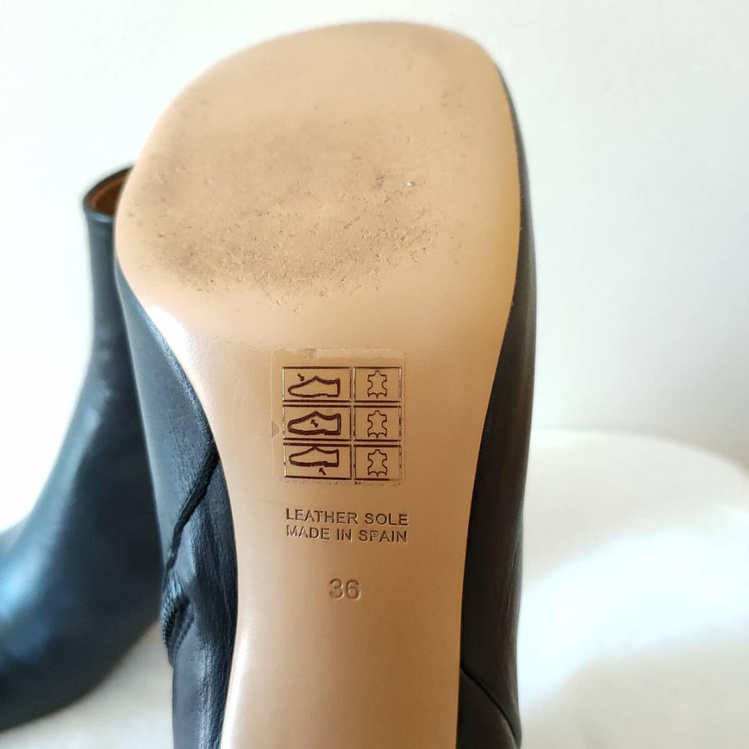 美品 アンスクリア INSCRIRE レザーブーツ ショートブーツ レディース