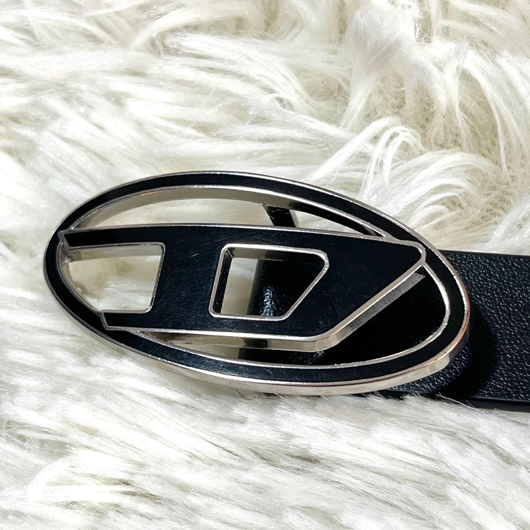 希少✨DIESEL ディーゼル　Dバックル　レザーベルト　ブラック