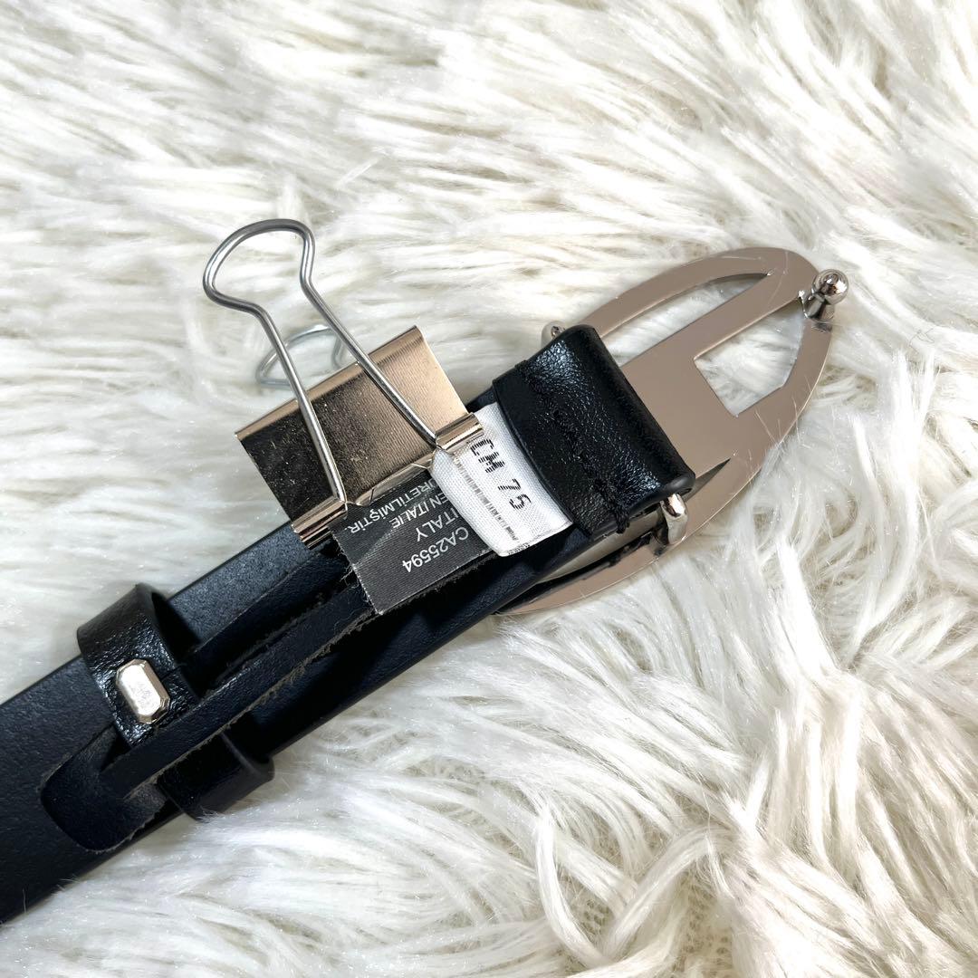 希少✨DIESEL ディーゼル　Dバックル　レザーベルト　ブラック