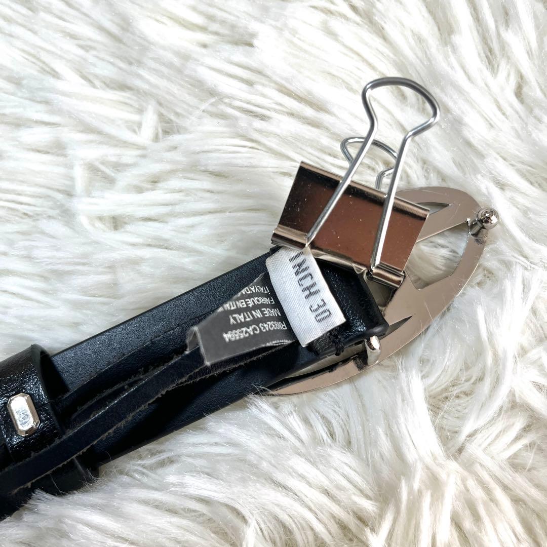 希少✨DIESEL ディーゼル　Dバックル　レザーベルト　ブラック