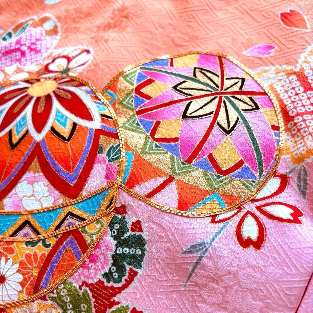 【新品】 日本伝統色 杏色❗️日本製 お宮参り産着 女の子 京友禅 刺繍入 襦袢付