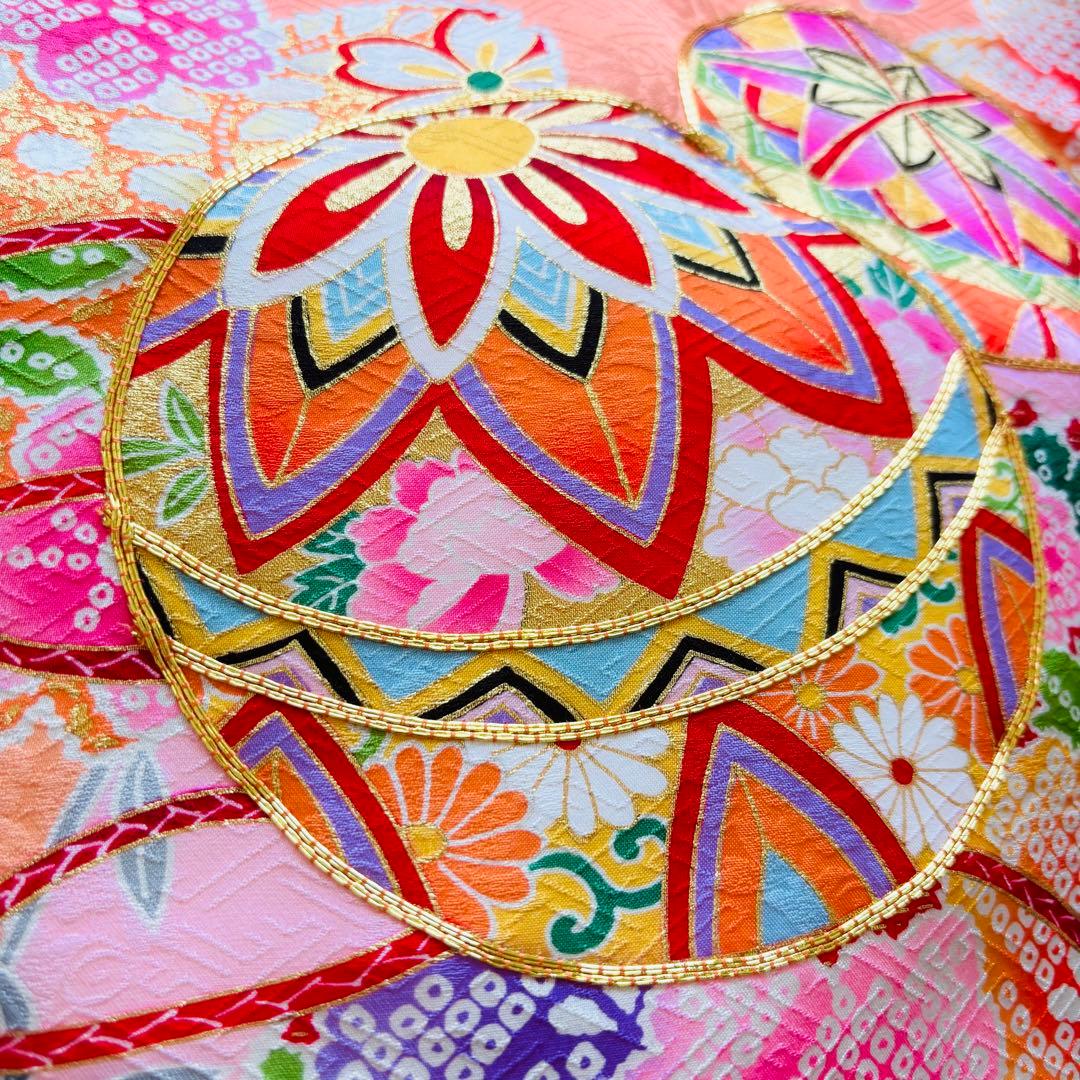 【新品】 日本伝統色 杏色❗️日本製 お宮参り産着 女の子 京友禅 刺繍入 襦袢付