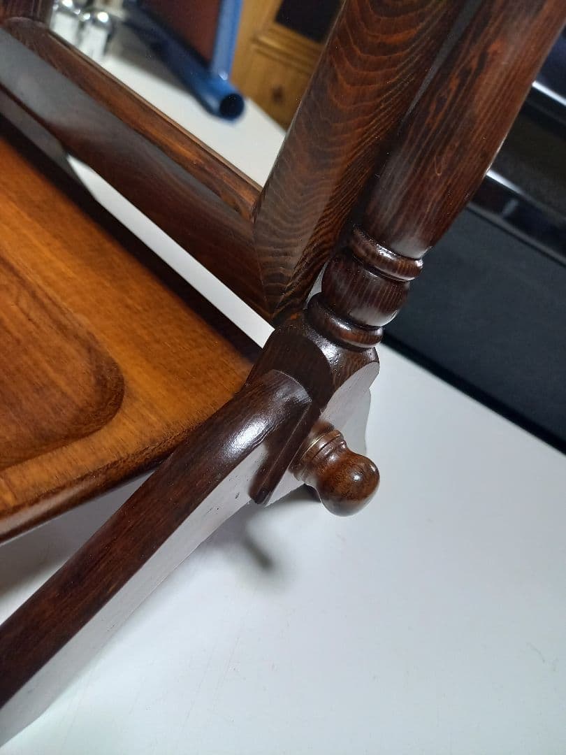 ココナッツ　様売約済　1970's　コロニアルウッド　テーブル　スタンド　ミラー