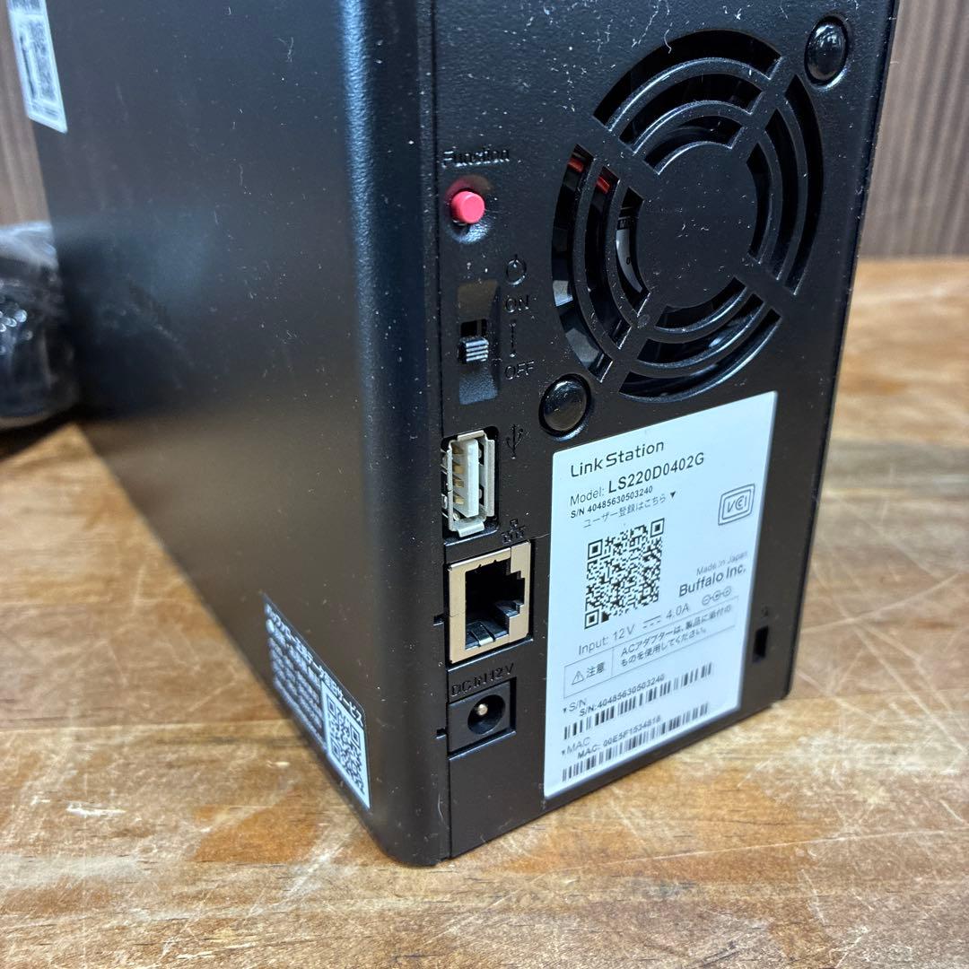 外付けハードディスク・ドライブ LinkStation NAS LS220D0402G