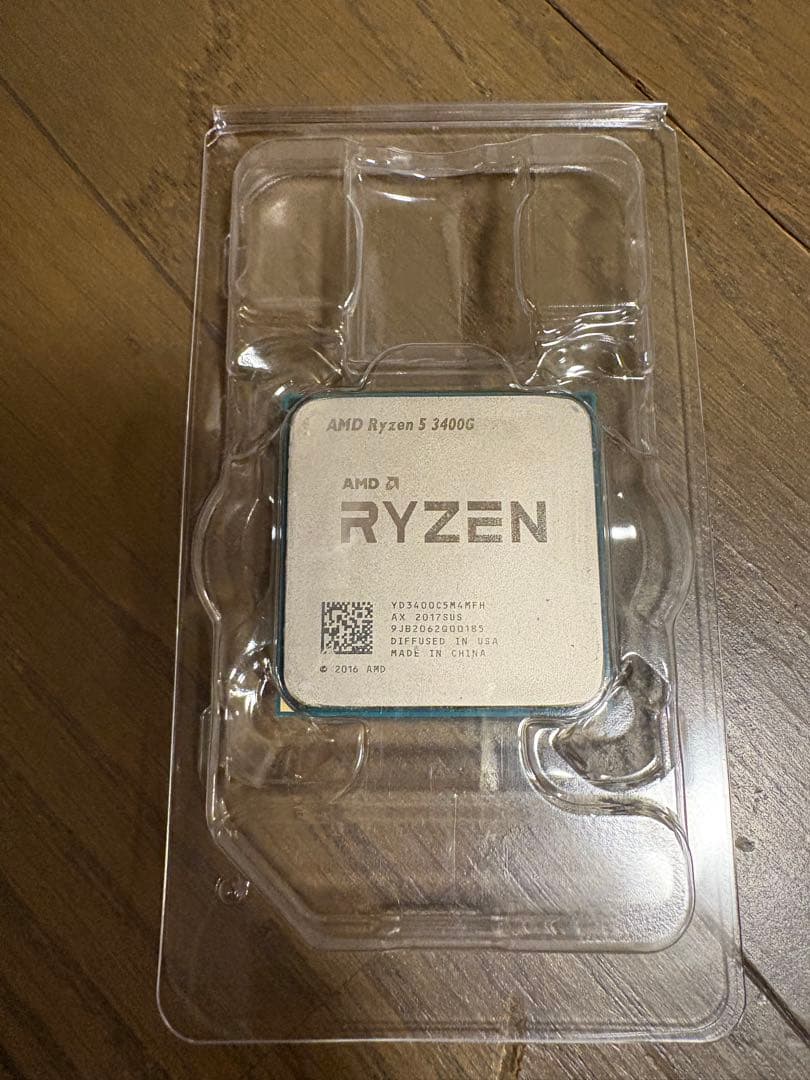 AMD Ryzen 5 3400G CPU動作確認済み