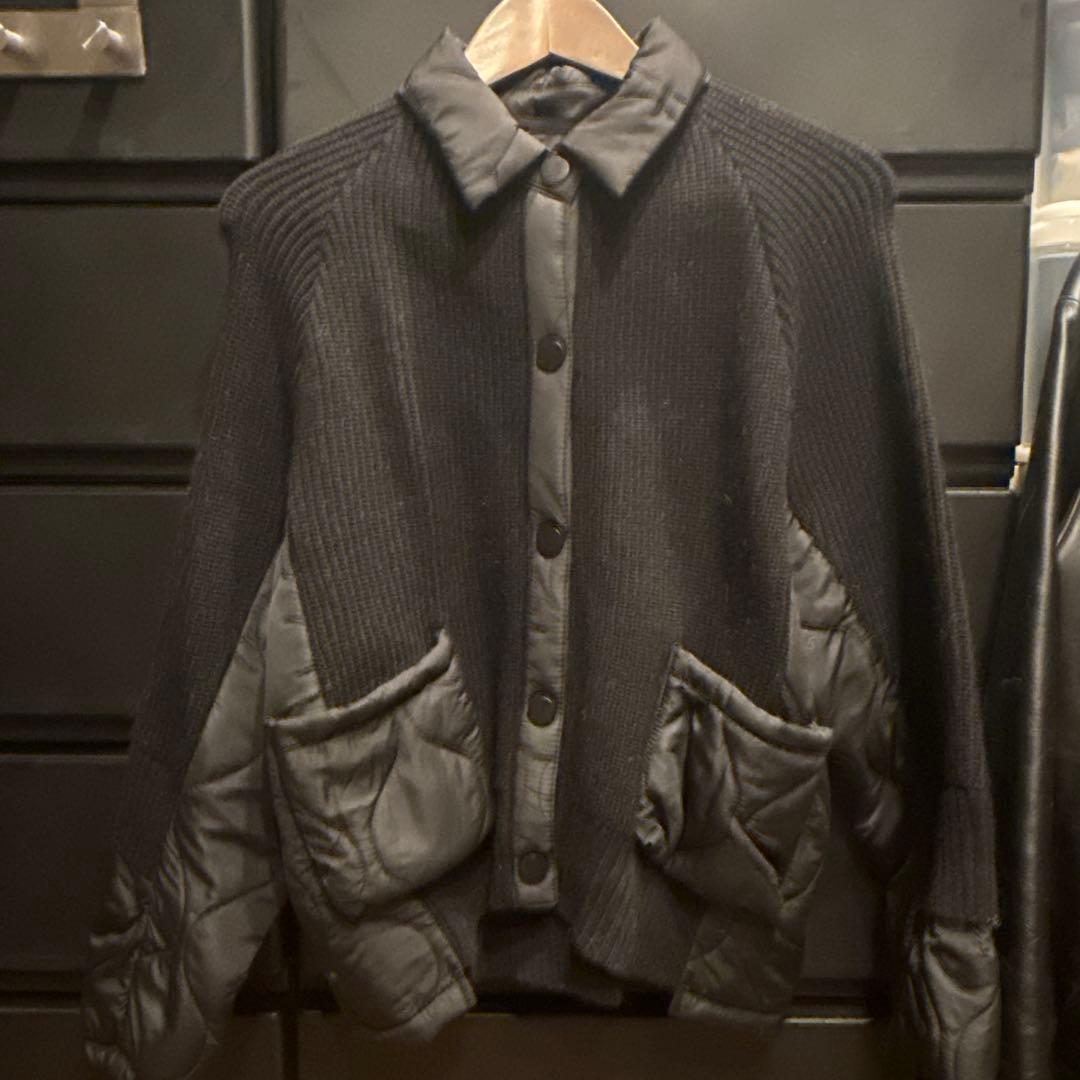 タイムセール　金額戻りますポリーヌブロー　ニットドッキング異素材ブルゾン