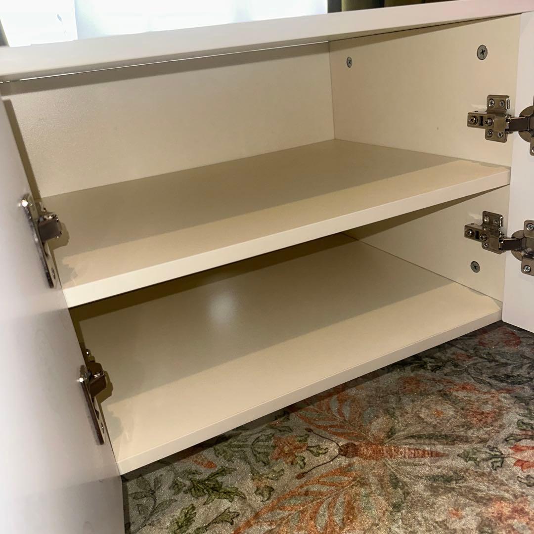 ホワイト アーチデザイン　テレビボード　棚