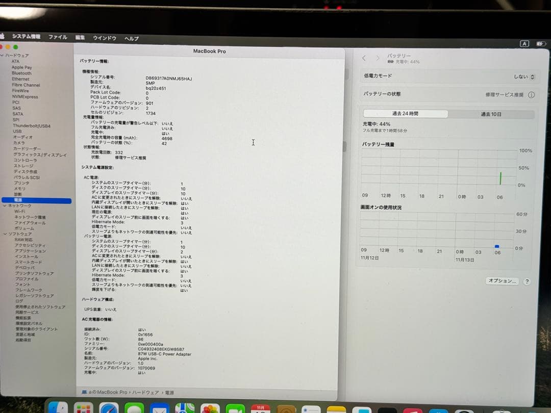 MacBookPro 15インチ 2019 32GB 1TB Core i7