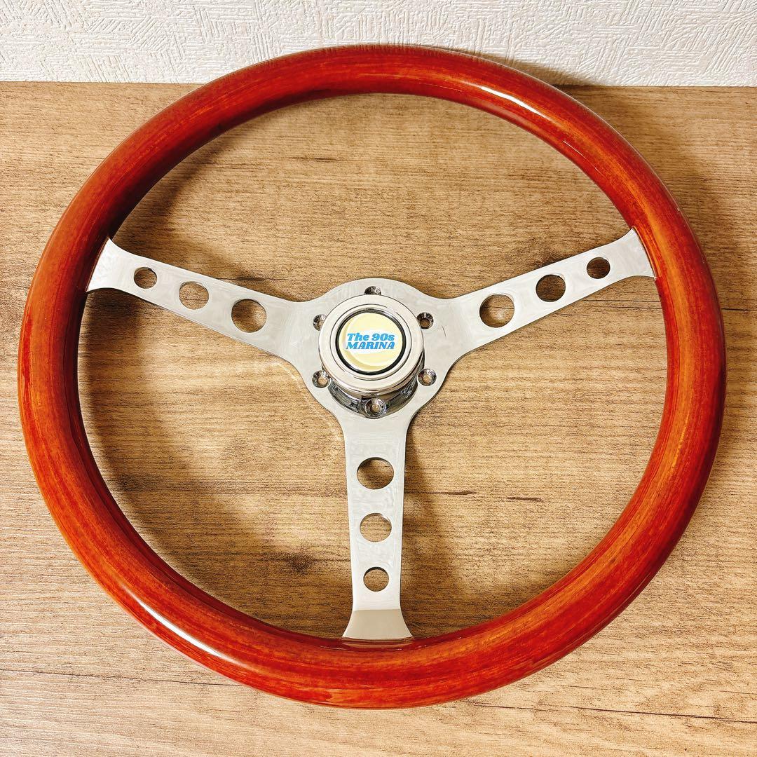 ウッドハンドル　ウッドステアリング　38cm アメリカン　USDM 旧車