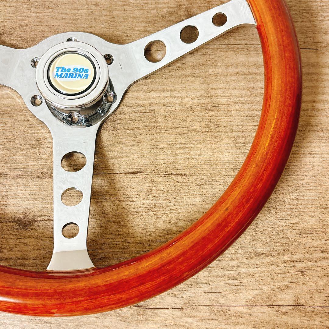 ウッドハンドル　ウッドステアリング　38cm アメリカン　USDM 旧車