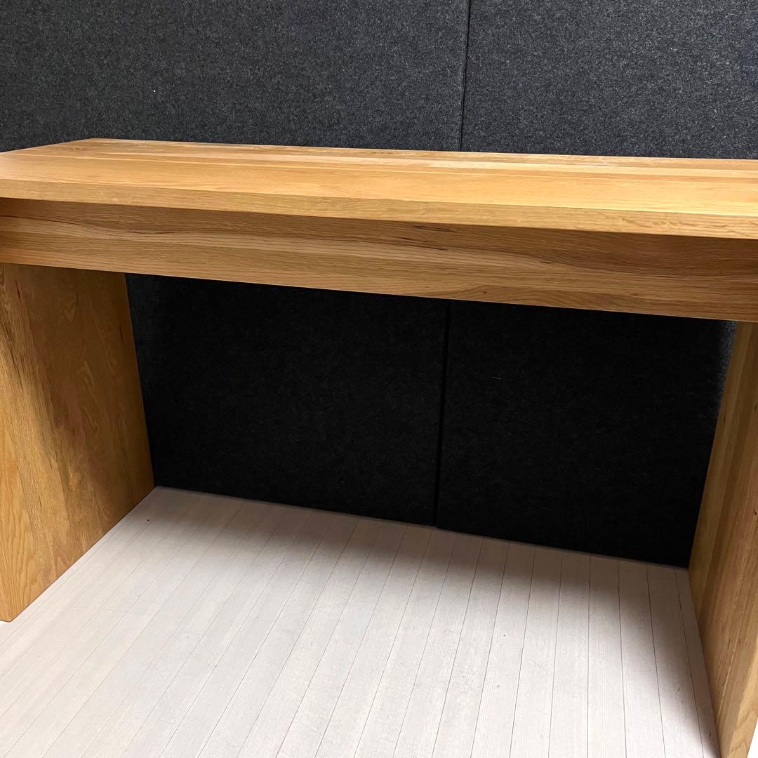 廃盤品　無印良品　MUJI 無垢材デスク　オーク材　学習机　コの字　事務机