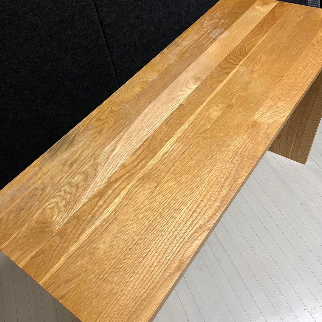廃盤品　無印良品　MUJI 無垢材デスク　オーク材　学習机　コの字　事務机