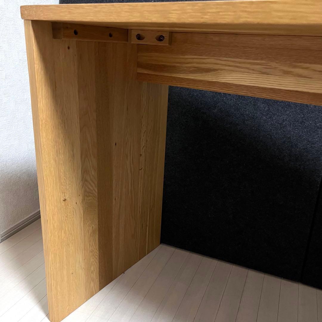 廃盤品　無印良品　MUJI 無垢材デスク　オーク材　学習机　コの字　事務机
