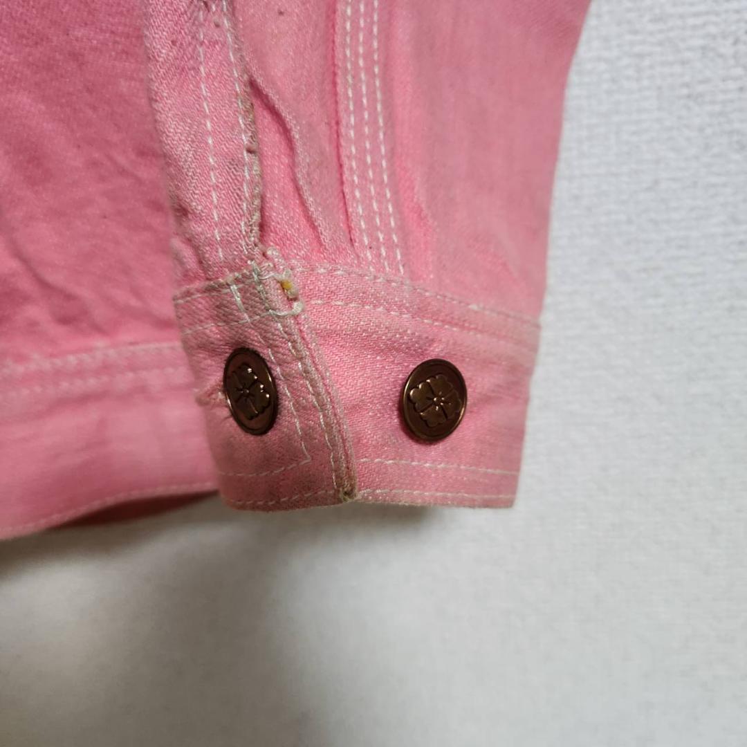 鈍足ドリブラー YAMANE EVISU デニムジャケット M ピンク